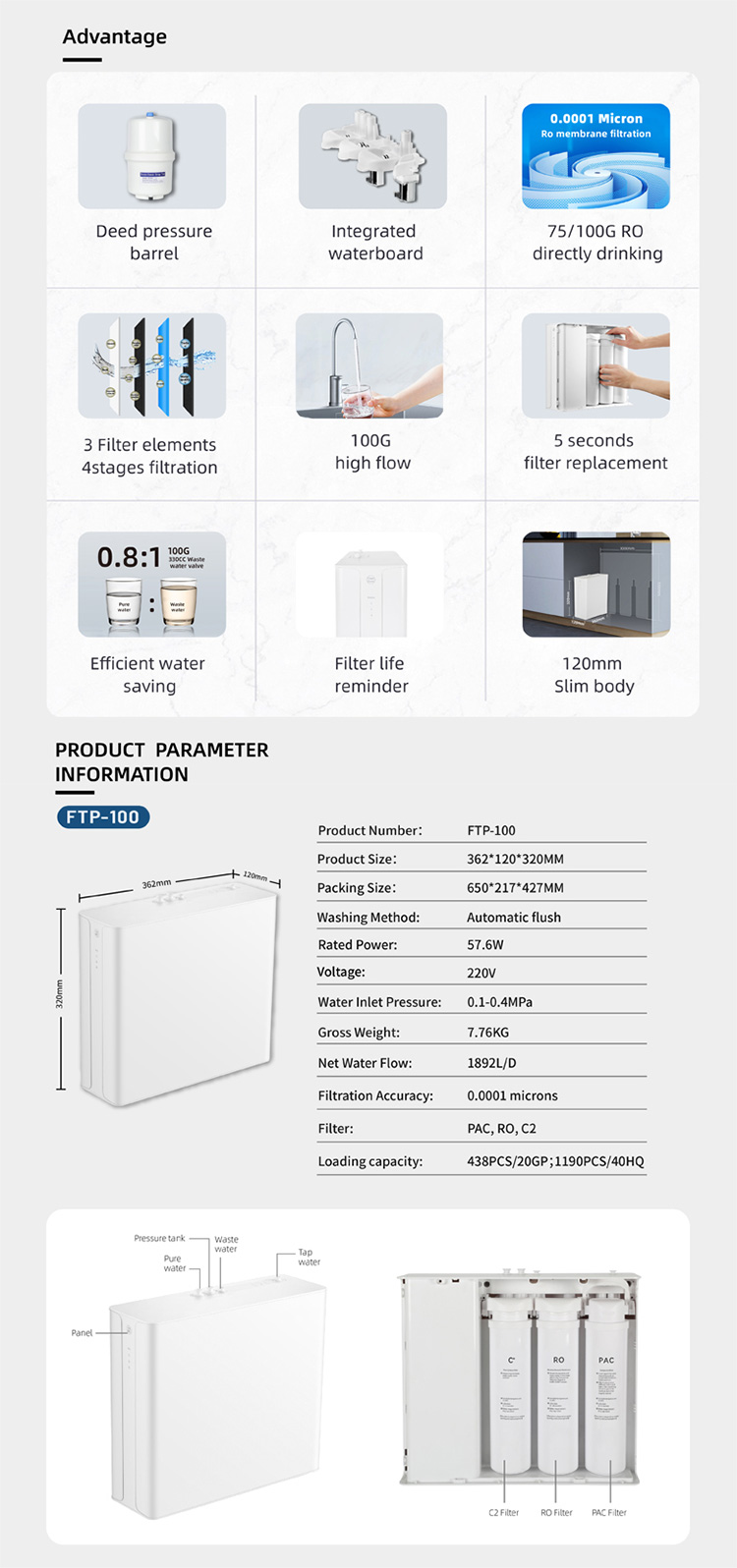 เครื่องกรองน้ำ RO อันเดอร์ซิงค์